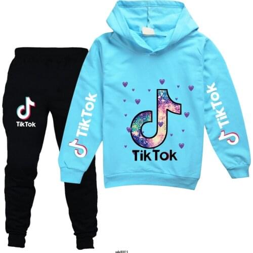 Tik Tok Fashion trend boy girl new year clothes autumn and spring Tik Tok childrens sweater set childrens suit baby two-piece