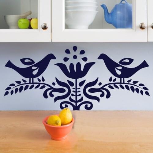 Kids Nursery Wall Stickers Vinyl Vintage Birds Removable Fallow Wall Decal Bedroom Interior Art Mural Adhesive Spiral DIY SYY820