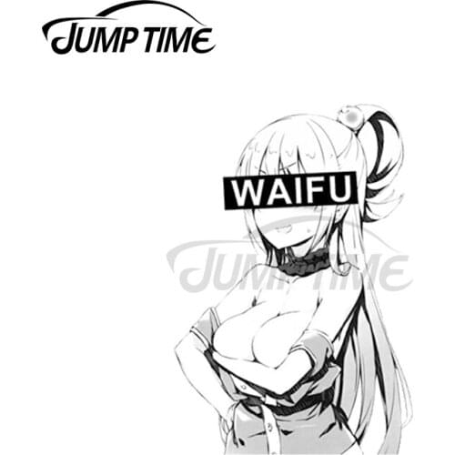 Jump Time 13 x 6.3cm For Aqua Waifu Konosuba Car Stickers Car Accessories Decal Waterproof Sunscreen Repair Trunk Decoration