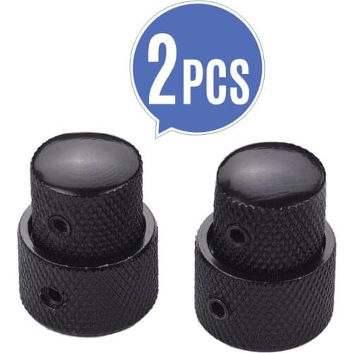 2 Sets Dual Concentric Stacked Control Knobs for Electric Bass Guitars Black Color for guitar accessories guitar parts