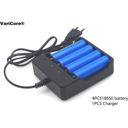 4pcs Brand new battery 18650 3.7 V 3000 MAH Li ion Rechargeable battery 18650 batteries+18650 battery charger intelligent