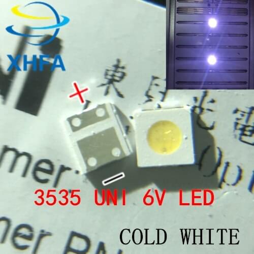 50pcs/lot For UNI LED backlight LCD TV 3535 3537 LED SMD Lamp bead bead 1W 6V 3535 1.2W Cold white UNI