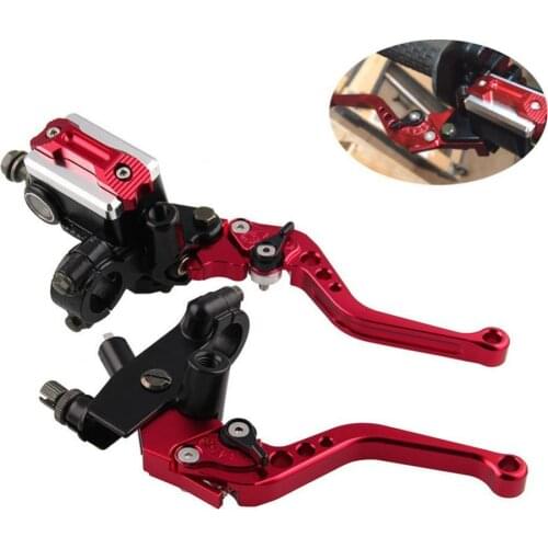 85% Hot Sales!!! 2Pcs Universal Motorcycle 7/8inch Clutch Brake Master Cylinder Reservoir Levers
