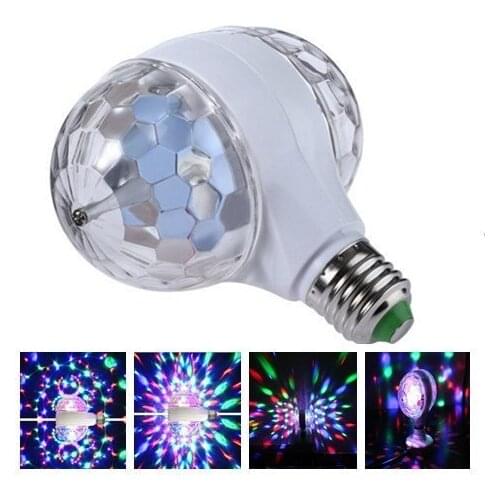 Light Colorful Light Bulb Rotating Bulb Light with Dual Head Magic Stage Disco Lamp Rotating Double-headed LED Stage
