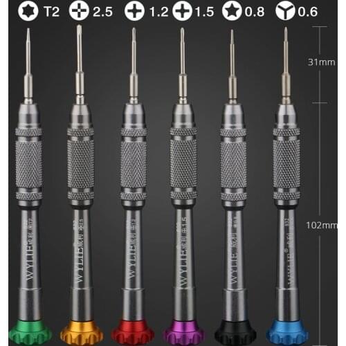 DIYFIX 6 in1 Precision Screwdriver Set For iPhone 11/ 12 Series Mobile Phone Computer Repair Disassembly Bolt Screwdriver