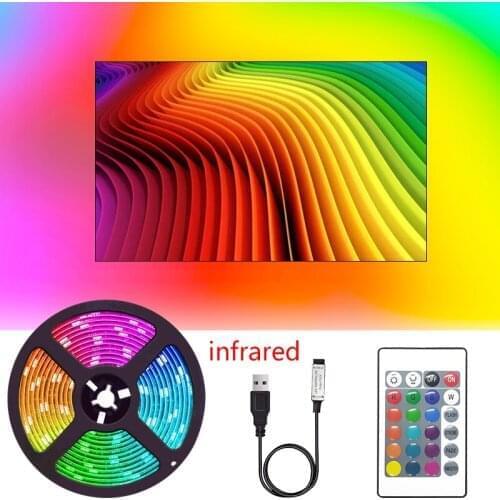 5050 USB LED Strip DC 5V 2835 LED Light Flexible 1M 2M 3M 4M 5M RGB For TV Background Lighting Night light