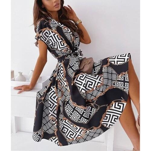 Летние платья на пуговицах HQFZO China At AliExpress