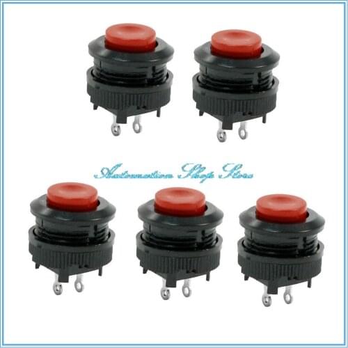 Arcade Game Machines/ Latching 14mm Diameter Red Cap Momentary Push Button Switch DS-501