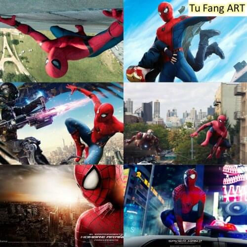 Marvel Canvas Painting Parallel Universe Movie Spiderman Posters and Prints Wall Art Room Decor Pictures for Home Decoration