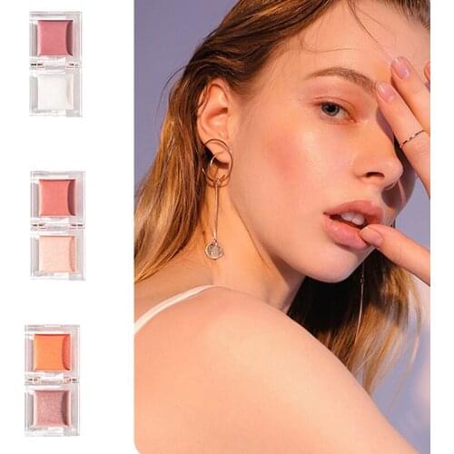 Blusher Highlighting Pan Multi Purpose Compact Convenient Mashed Potato Highlighting Mousse Blush MA