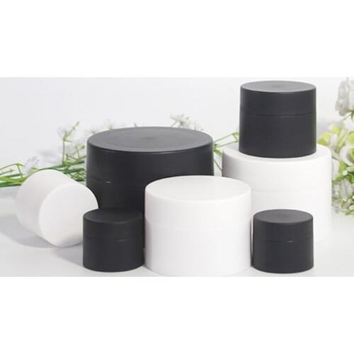 3g 5g 10g 15g 30g 50g Matte Black Or White Jar Face Foot Eye Cream Mask Containers Skin Care Products Packages