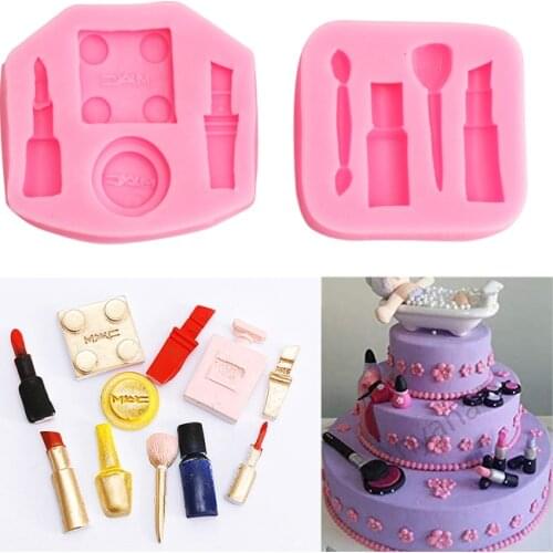Cosmetic silicone mold chocolate candy mold fondant cake decoration tool DIY cake pastry baking mold