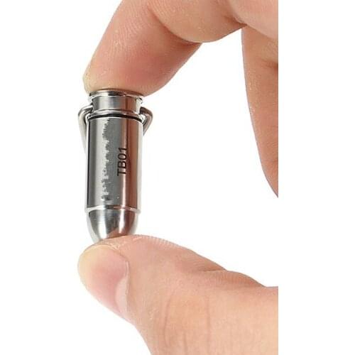 Jiguoor TB-01 Bullet Copper/Stainless Steel 45LM Mini LED Keychain Flashlight led light lamp mini torch+3 x LR41 battery