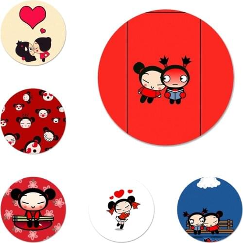 Cartoon chinese doll pucca and garu Badge Brooch Pin Accessories For Clothes Backpack Decoration gift