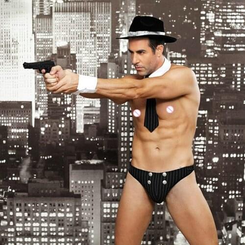 2020 New Fashion Mens Cool Erotic Costumes The Policemen Cosplay Costume For Male Sexy Lingerie Charming Underwear