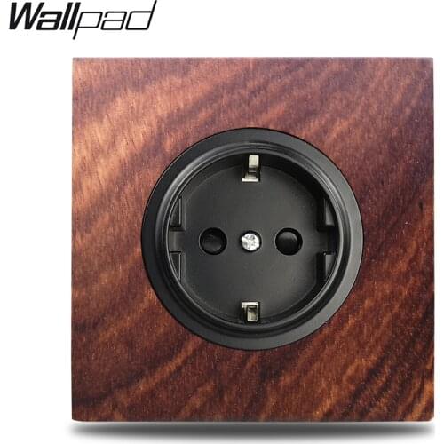Wallpad L6 Genuine Wood Panel 16A EU Electric Socket Wall Power Outlet Plate