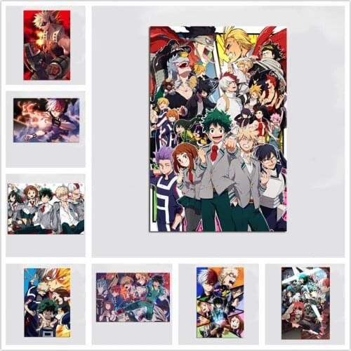 Prints Poster Wall Art Modular Canvas My Hero Academia Pictures Japan Anime Painting Home No Frame Background Living Room Decor