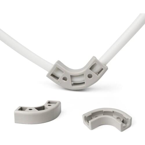 5pc Plastic elbow hose holder Flow Bend Clip 1/4'' Tube corner Fixed Clamp Protector PE Water pipe Connector Filter System Parts