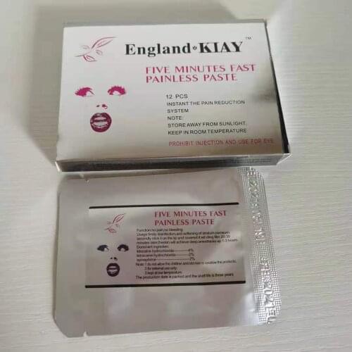 Super Five Minutes 12pcs/box England KIAY Lip Liquid Patch For Permanent Makeup Tattoo Operating Care Essence Sticker