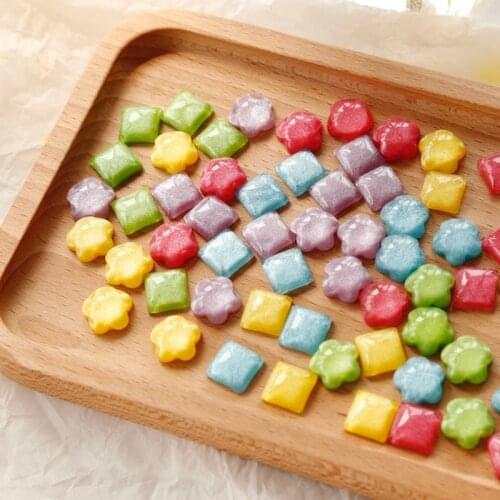 Five-color flashing kindergarten color matching cute wind earrings accessories hairpin resin patch material diy hand-made