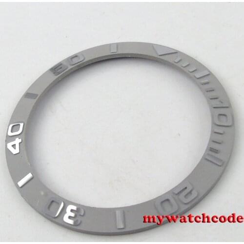 38mm brushed gray ceramic bezel insert for 40mm mens watch 34