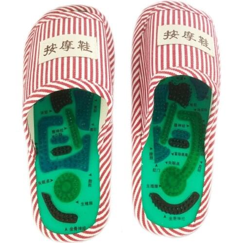 Shiats Acupuncture Foot Massage Slippers Health Shoe Magnetic Sandals Acupuncture Healthy Feet Care Massager Magnet Shoes