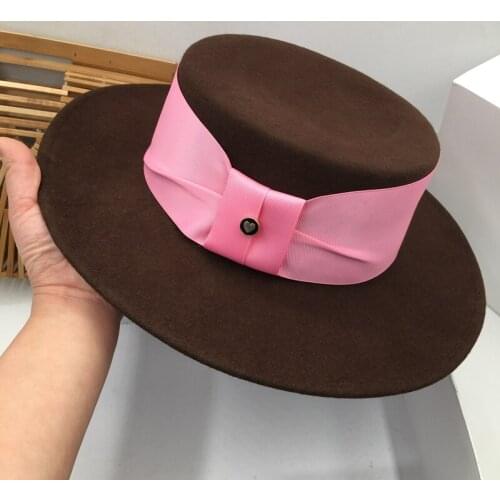 Panama Fedora Europe and the United States about new wool hat Sir Female fashion hat British socialite lady restoring