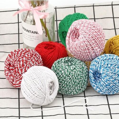 Two Colors Bakers Twine String Cotton Cords Rope for Home Decor Handmade Christmas Gift Packing Craft DIY wrapping gift 20JAN19