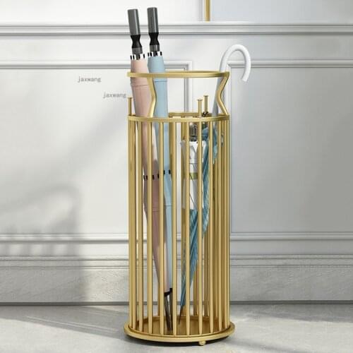 Nordic Wrought Iron Restaurant Umbrella Stands for Hotel Lobby Hallway Porch Umbrella Holder Household Furniture Umbrella Bucket