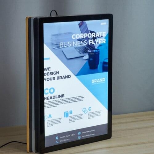 Led magnetic light box metal display frame box light