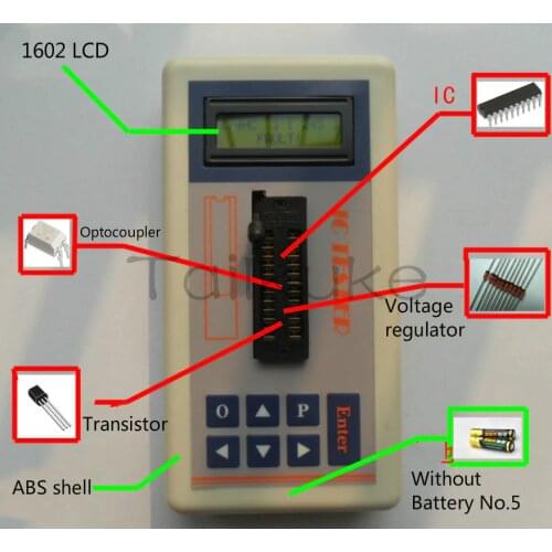 Integrated Circuit Tester IC Tester Transistor Online Maintenance Digital LED Transistor IC Tester