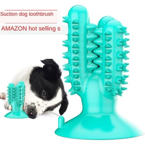 Pet supplies new dog toothbrush dog grinding tooth cleaning stick feeding device bite-resistant dog toys