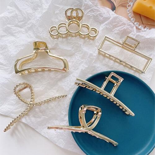 Vintage Hair Clips for Hair Women Claw Clip Simplicity Metal Many Shapes Hair Clips Hair Barrettes Girls Hair Accessories New