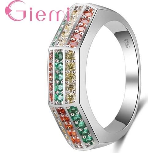 Clear Cubic Zirconia Top Quality Women Fashion Jewelry 925 Sterling Silver Wedding Party Finger Rings Accessories