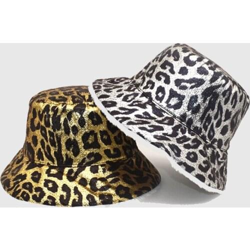 Winter Leopard fur Bucket Hat Winter Hats For Women Thicken To Keep Warm Fisherman Hat Outdoors Panama Fashion Casual For Girl