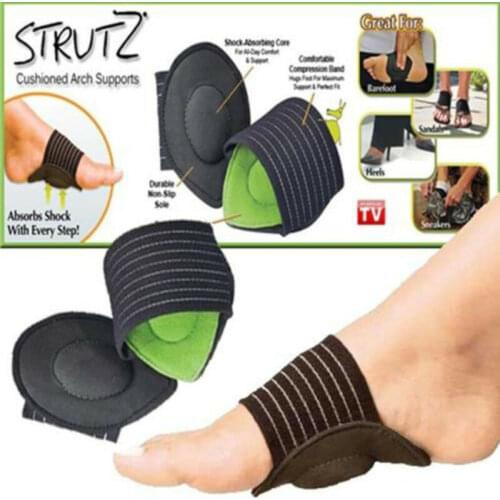 2019 1 Pair Foot Support Strutz Cushioned Insoles Arch Helps Decrease Plantar Fasciitis Pain