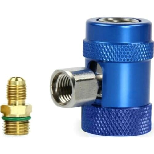 2 Pcs AC R1234yf Car Air conditioner Fluoride Converter Durable Quick Coupler Connector Adapter Fittings Auto Accessories Kit