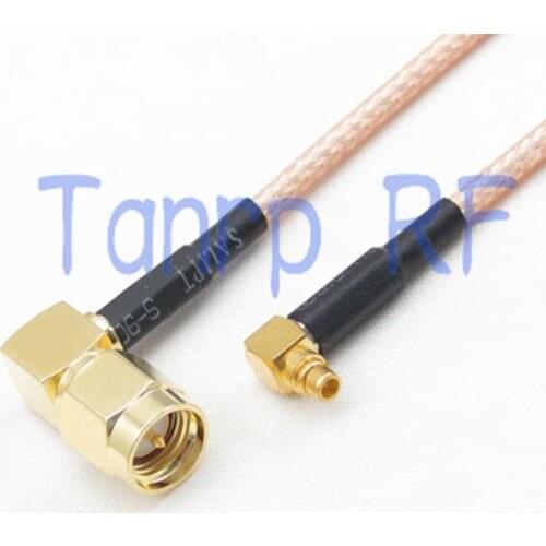 6in MMCX male to SMA male plug both right angle RF adapter connector 15CM Pigtail coaxial jumper cable RG316 extension cord
