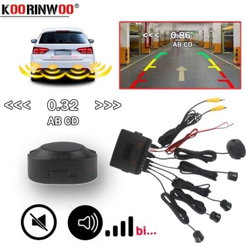 Koorinwoo Dual Core CPU Car Parking Assist Sensor Reverse Radar Video all-in-one System Connect Car Monitor and Rearview Camera