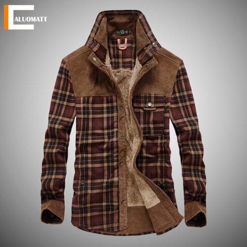 CALUOMATT Mens Fleece Shirts