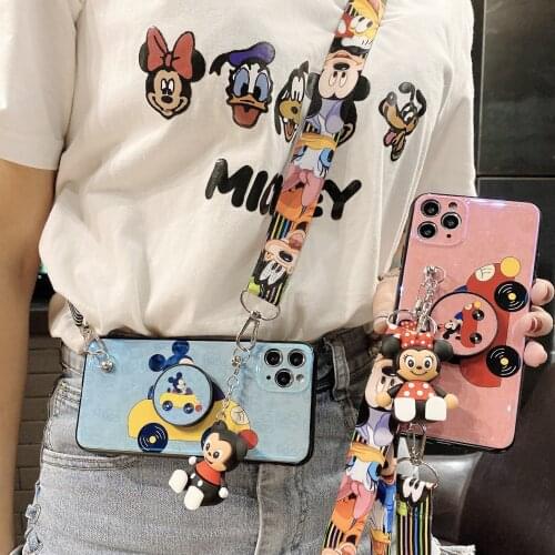 Disney Mickey Minnie phone case protective cover is suitable for iphone 12 pro max 11 8 7 6 s XR PLUS X XS SE 2020 mini unisex