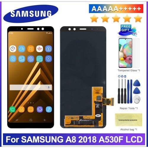 5.6'' ORIGINAL Display LCD for SAMSUNG Galaxy A8 2018 LCD A530 LCD Touch Digitizer Assembly Replacement A8 2018 LCD