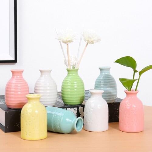 Europe Brief Matt Diamond Porcelain Vase Modern Fashion Ceramic Flower Vase Room Study Hallway Home Wedding Decoration