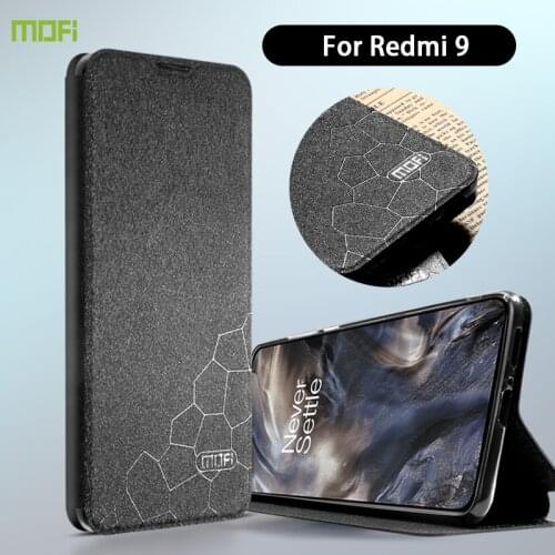 Flip Case For Xiaomi Redmi 9 Phone Holder Cover Protect For Xiaomi Redmi Note 9 Case Silicone Flip PU Leather Original Mofi Case