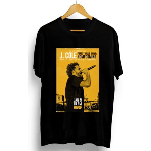 J Cole Rapper 90s Vintage Black T-Shirt men Graphic Printing Cotton Tshirt Men Spring and Summer Fashion t-shirt Euro Size XS3XL