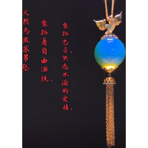 Tous joyeria mujer collana lunga Mexican gold blue amber original design flamingo tassel pendant s925 sterling silver necklace