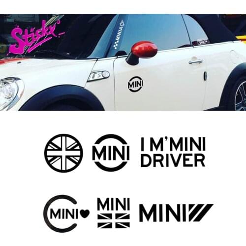 STICKY Car Sticker Decals For Mini Cooper Badge Brand Car Sticker Decal Decor Motorcycle Off-road Laptop