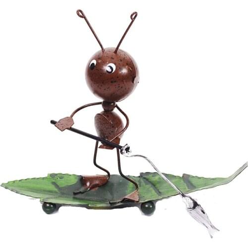 Creative Home Decor Ant Iron Figurines Home Decoration Cute Swimming Ants Statue Crafts Kid Toys Gifts
