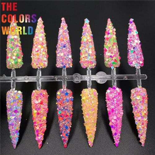 TCT-569 Chunky Nails Glitter Nail Art Decoration 청키 글리터 네일 아트 매니큐어 マニキュア Makeup Tumbler Crafts DIY Manicure Festival Accessories