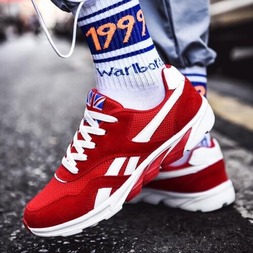 Large Size Outdoor Summer Sneakers Man Sport Shoes for Mens Running Shoes Men Sports Man Shoes Red Chassure Homme Athletic A-531
